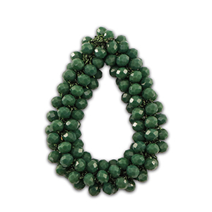 Colgantes faceteados gota Verde oscuro