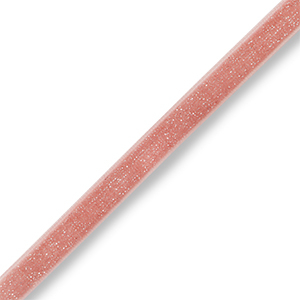 Cinta Rosa-brillo plateado