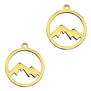 Colgantes Acero Inox monta&ntilde;a Dorado