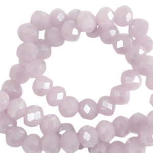 Abalorios faceteados disco 4x3mm Lavanda niebla-revestimiento pearl shine