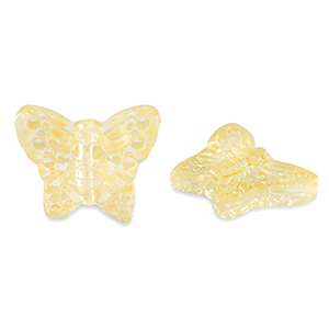 Abalorios de cristal mariposa Amarillo