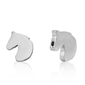 Abalorios Acero Inox caballo Plateado