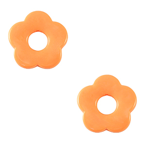 Colgantes acr&iacute;licos flor Naranja coral