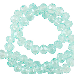 Abalorios faceteados disco 3x2mm Azul turqueza claro