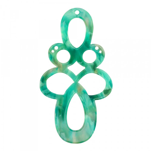 Colgantes de resina barroc Turquesa-verde
