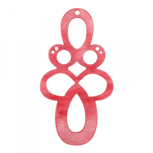 Colgantes de resina barroc Rosa meloso