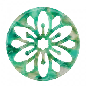 Colgantes de resina mandala Turquesa-verde