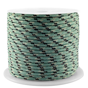 Cord&oacute;n estilo marino 2mm Verde petr&oacute;leo-negro