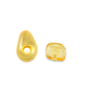 Abalorios acr&iacute;licos chips Transparente amarillo spectra