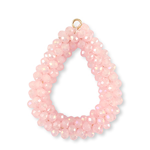 Colgantes faceteados gota Rosa claro