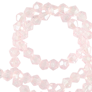 Abalorios faceteados bicono 4mm Rosa palacio