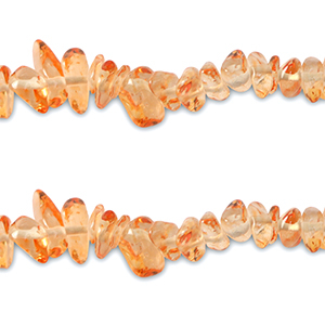 Abalorios de cristal Chips Transparente naranja