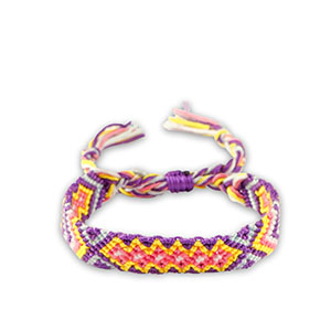 Pulsera tobillera Trendy p&uacute;rpura-amarillo