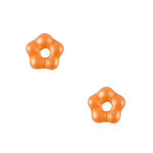 Abalorios Checos flor 5mm Naranja