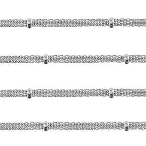 Fornituras Acero Inox cadena jasseron Plateado
