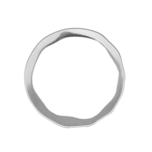 Colgantes Acero Inox 28mm Plateado