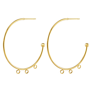 Pendientes Acero Inox criolla Dorado