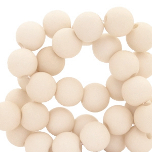 Abalorios acr&iacute;licos 6 mm Beige crema