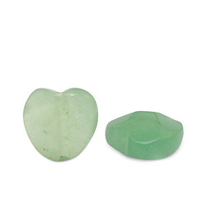 Piedras Naturales abalorios Cuarzo Lechoso coraz&oacute;n Verde