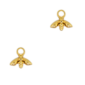 Colgantes Acero Inox abeja Dorado