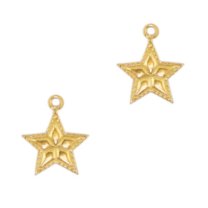 Colgantes Acero Inox estrella Dorado