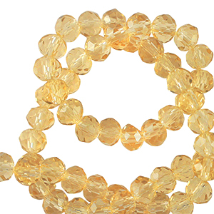 Abalorios faceteados disco 3x2mm Ocre &aacute;mbar