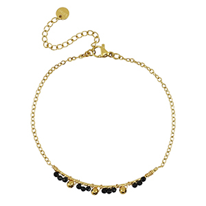 Pulseras Acero Inox Dorado-negro