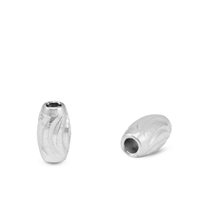 Abalorios Acero Inox 3x5mm Plateado