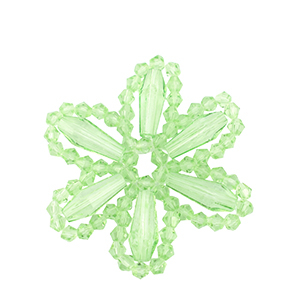 Pendientes faceteados flor Verde