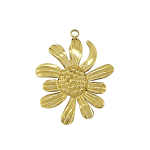Colgantes Acero Inox girasol Dorado