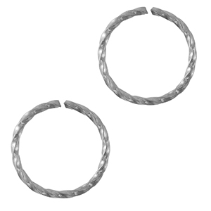 Fornituras acero inox anillas Plateado