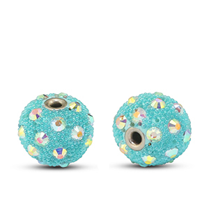 Abalorios bohemios Turquesa-strass