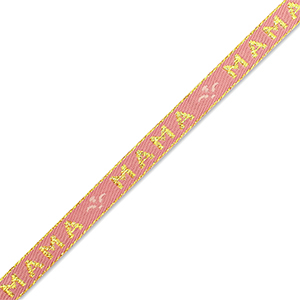 Cinta con texto "mama" Rosa vintage-dorado