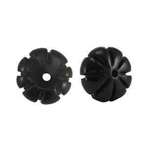 Piedras Naturales abalorios &Aacute;gata flor Negro