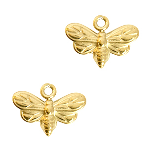 Colgantes acero inox mariposa Dorado