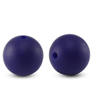 Abalorios de silicona 15mm Azul oscuro