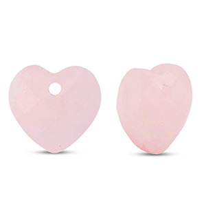 Colgante de piedra natural Vidrio coraz&oacute;n Rosa