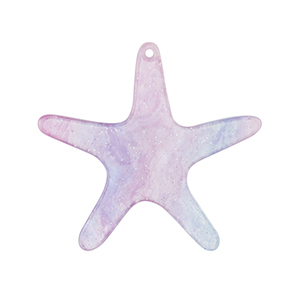 Colgantes de resina estrella de mar P&uacute;rpura