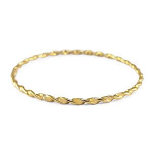 Pulseras Acero Inox retorcido Dorado