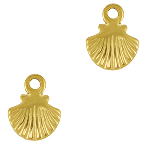 Colgantes Acero Inox concha Dorado