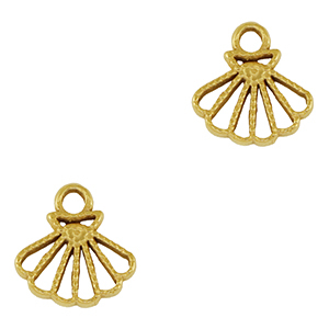 Colgantes Acero Inox concha Dorado
