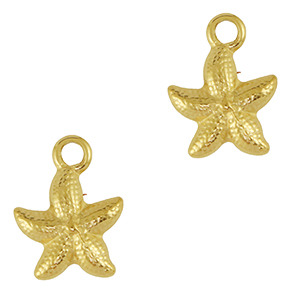 Colgantes Acero Inox estrella de mar Dorado