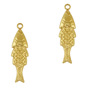 Colgantes Acero Inox pez Dorado