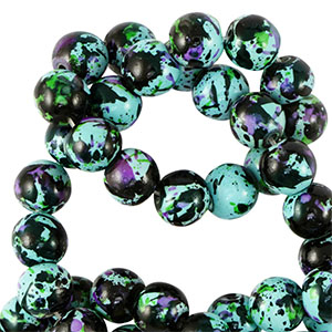 Abalorios de cer&aacute;mica 8mm Multicolor