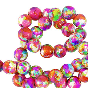 Abalorios de cer&aacute;mica 8mm Multicolor