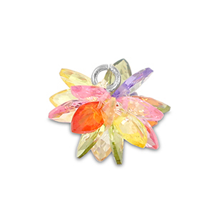 Colgantes de Zirc&oacute;n flor Multicolor