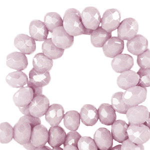 Abalorios faceteados 4x3 mm disco P&uacute;rpura lila dulce-cubierta pearl shine