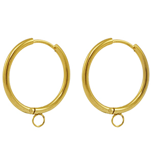 Pendientes Acero Inox criolla 20mm Dorado