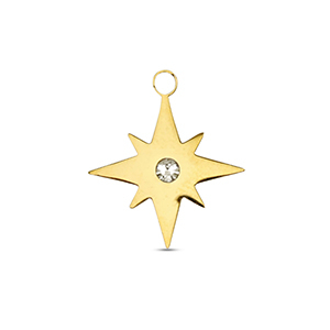 Colgantes Acero Inox estrella Dorado