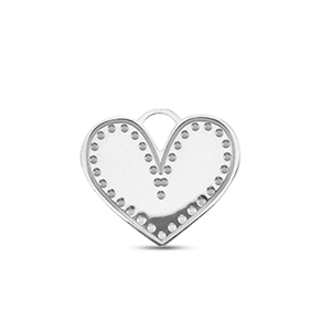 Colgantes Acero Inox coraz&oacute;n Plateado